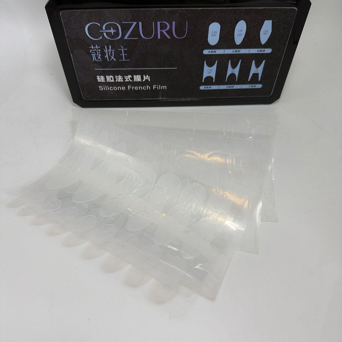 COZURU Silicone French Tip Guides for Dual Forms – 6 Shapes