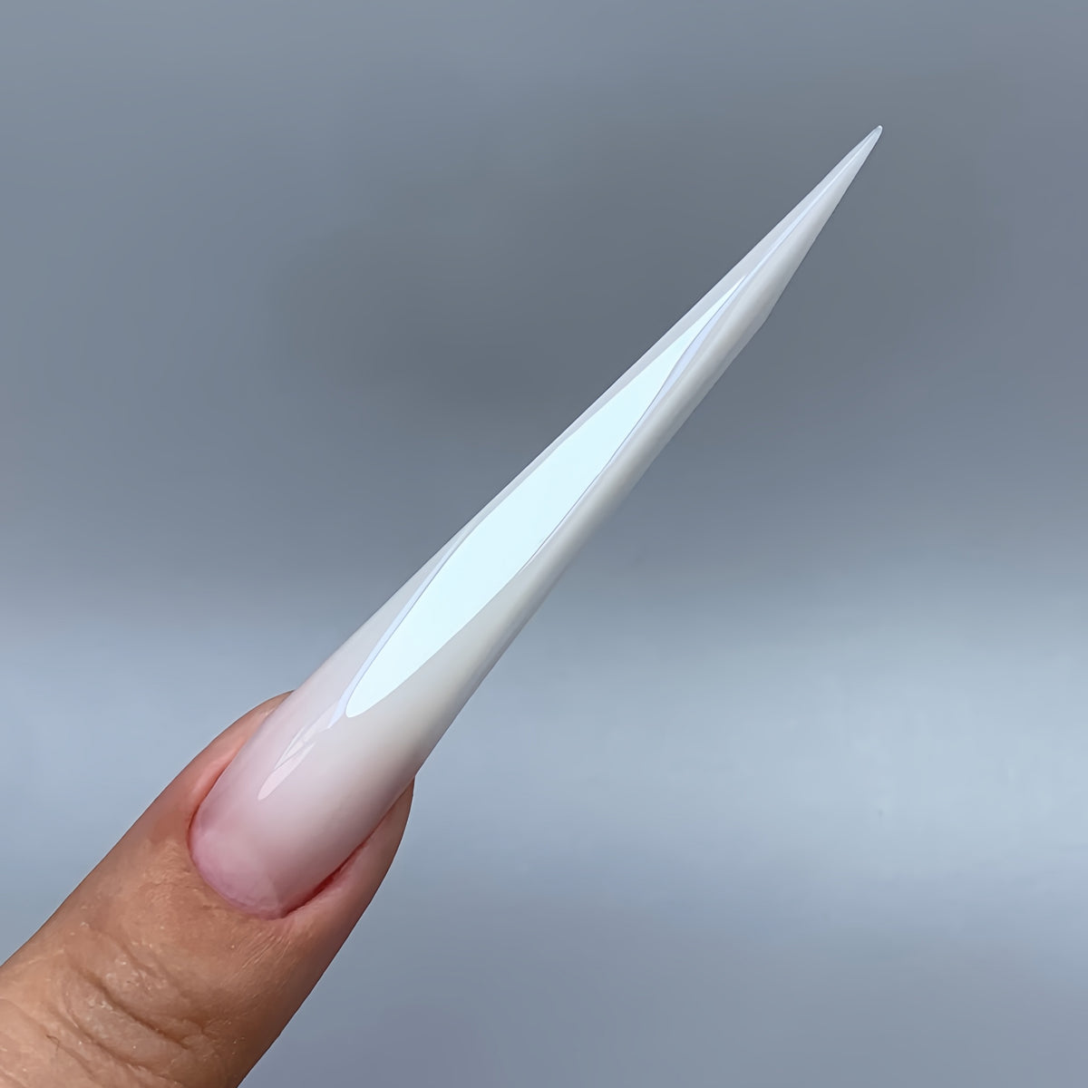Bold wide angular gel nails made with COZURU C12 Gamer Ferrari forms