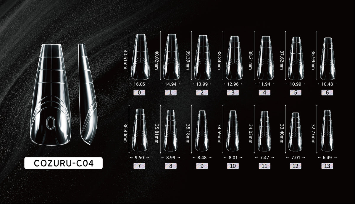 Russian coffin dual forms sizing guide, 14 sizes, 140 pieces