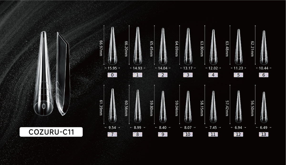 Russian Ferrari dual forms sizing guide, 14 sizes, 140 pieces