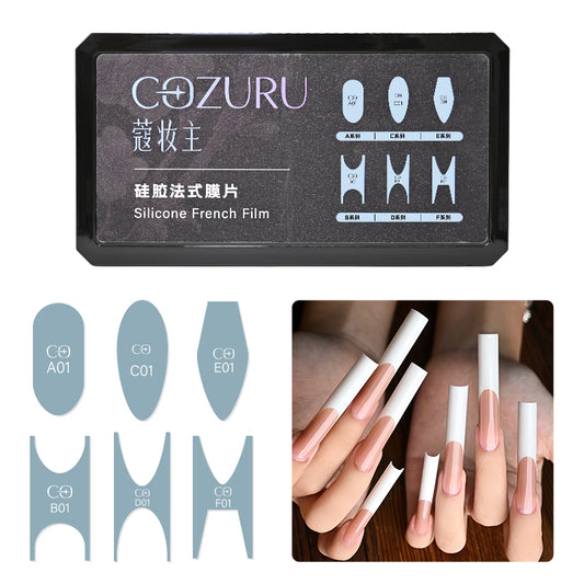 COZURU Silicone French Tip Guides for Dual Forms – 6 Shapes