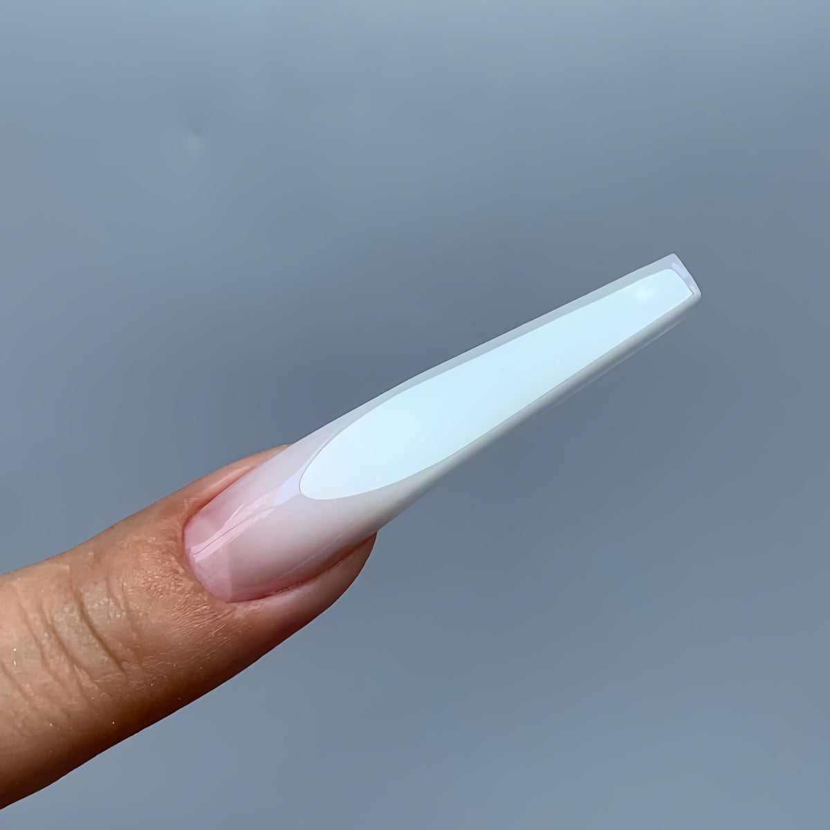 Bold gamer square gel nail extensions made with COZURU C08 forms